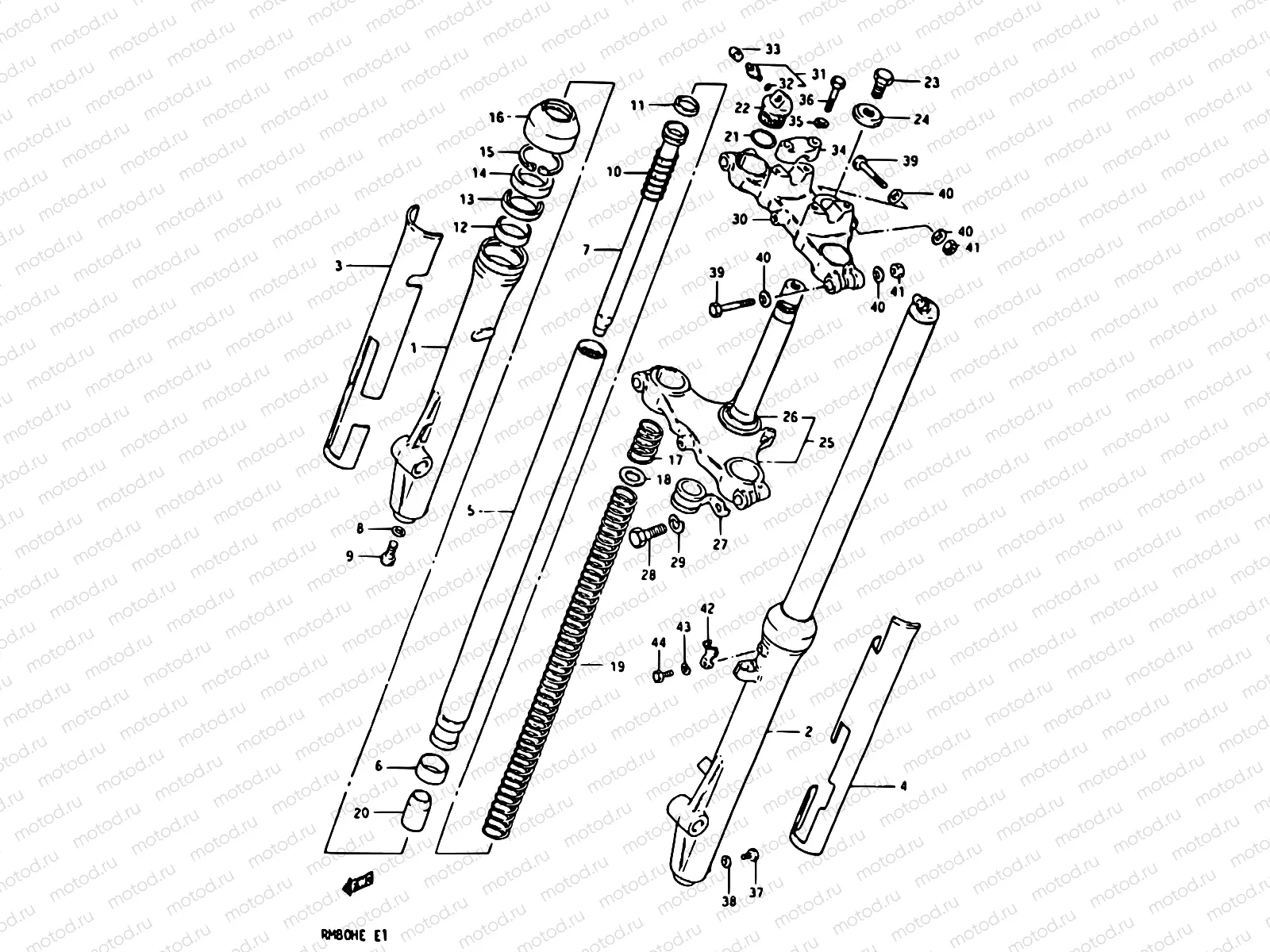 27 - FRONT FORK (MODEL E)