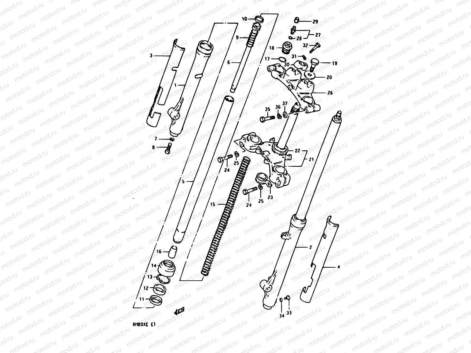 27 - FRONT FORK (MODEL E)
