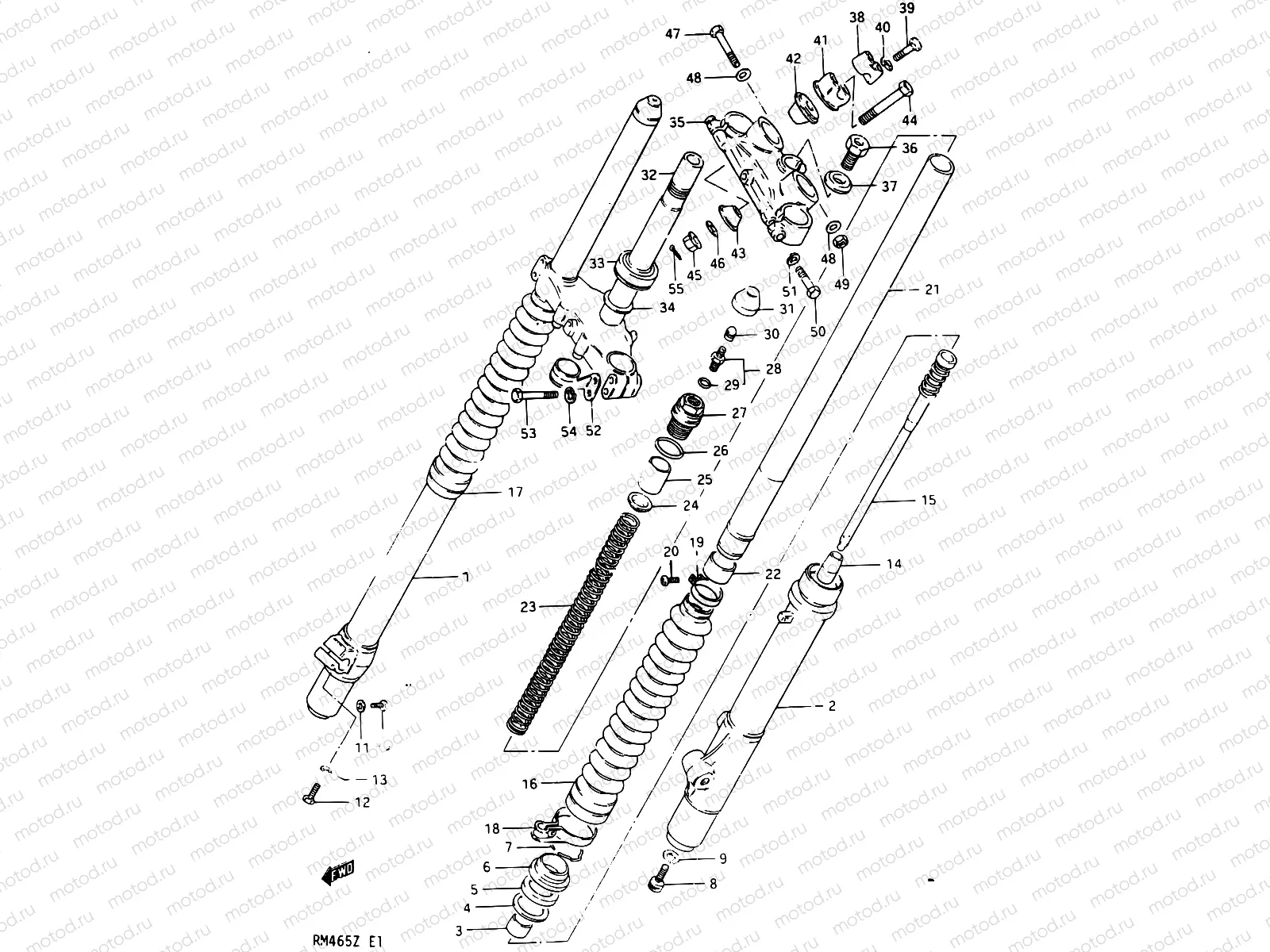 27 - FRONT FORK (MODEL Z)