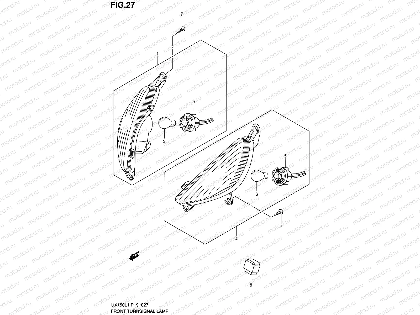 27 - FRONT TURNSIGNAL LAMP