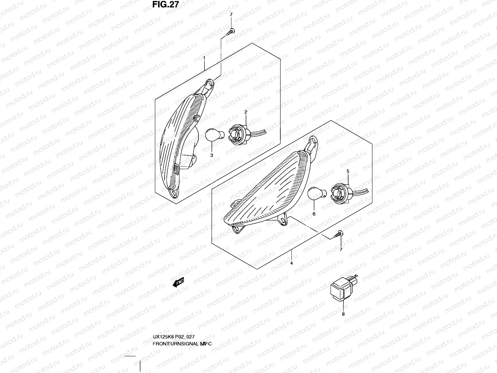 27 - FRONT TURNSIGNAL LAMP