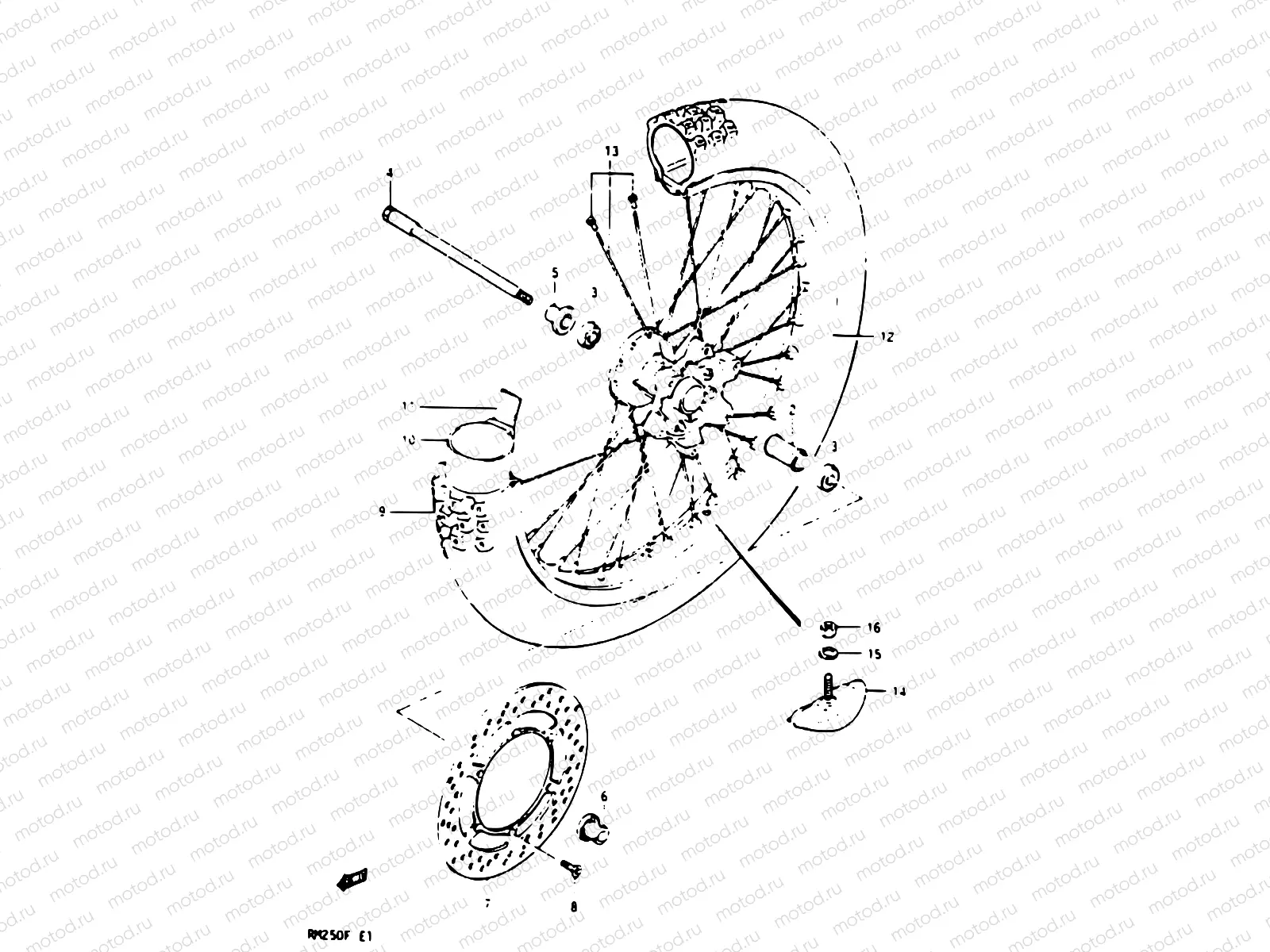 27 - FRONT WHEEL (MODEL F)