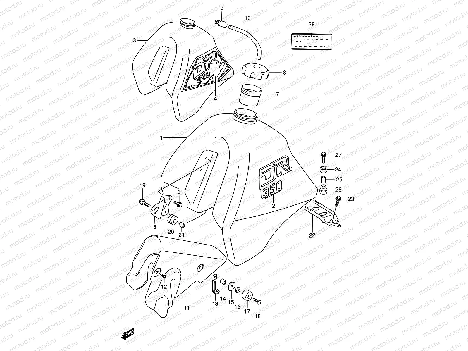 27 - FUEL TANK (MODEL L/M)