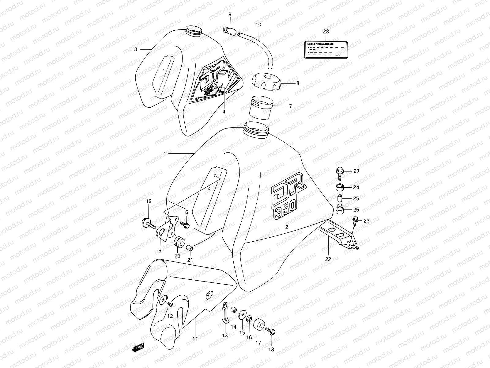 27 - FUEL TANK (MODEL L/M)