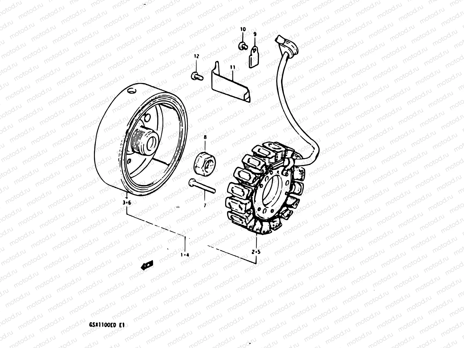 27 - GENERATOR (GSX1100Z/EZ/D/ED/EXD/EXD)