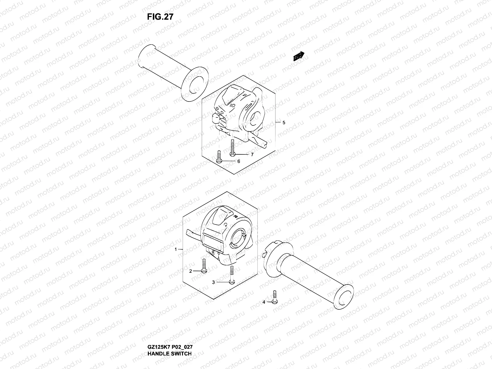 27 - HANDLE SWITCH (MODEL K3/K4/K5/K6)