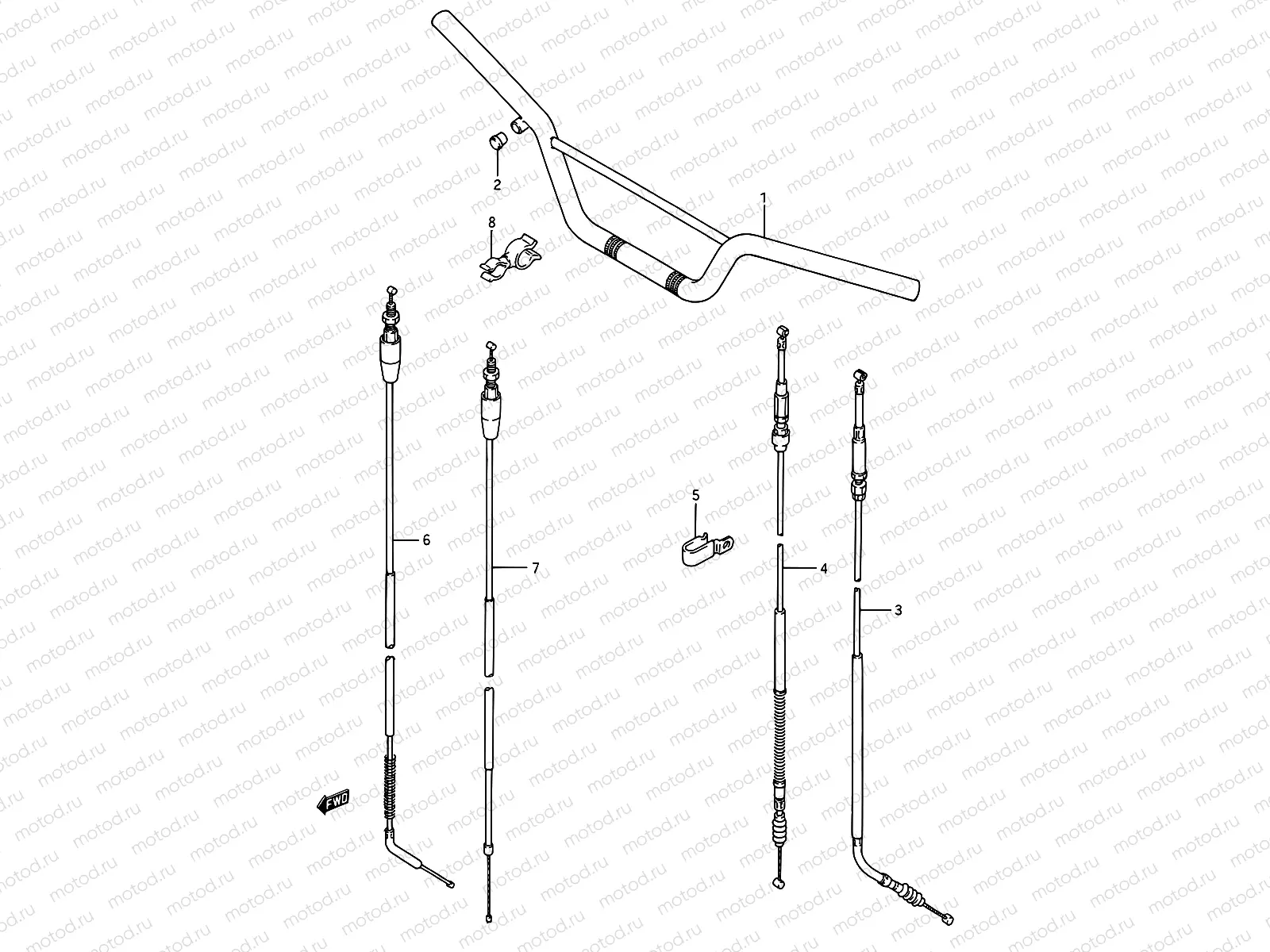 27 - HANDLEBAR - CONTROL CABLE