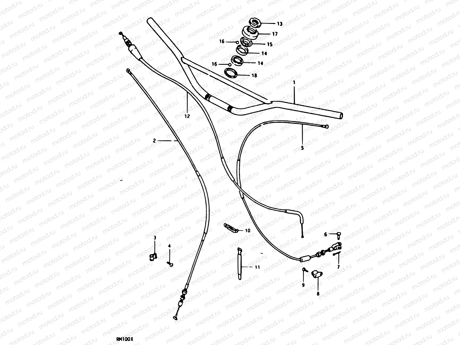 27 - HANDLEBAR (RM100X)