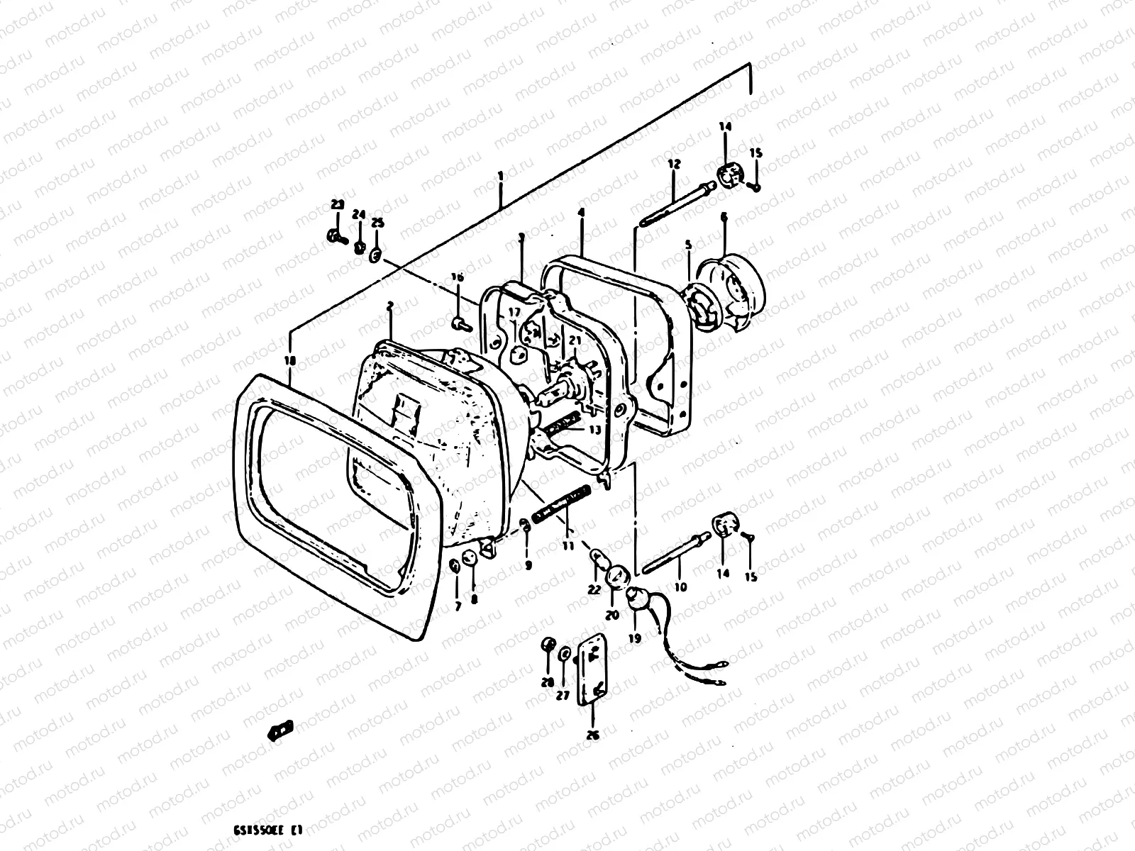 27 - HEADLAMP (GSX550ESD/ESE/EFE)