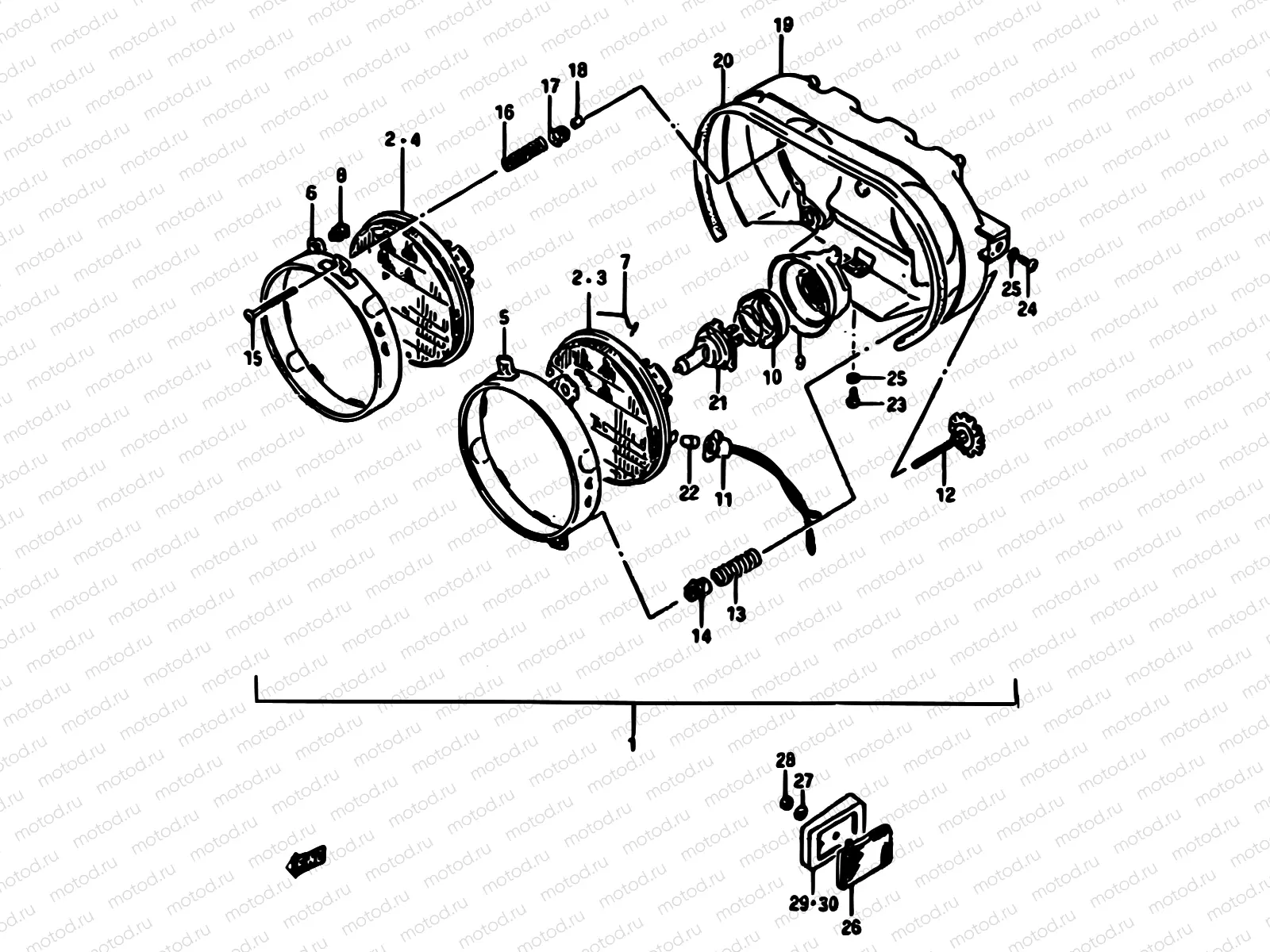 27 - HEADLAMP (MODEL F E01,2,4,6,15,16,17,21,22,24,25,39,53)