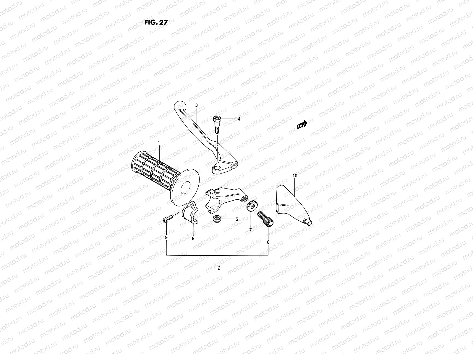 27 - LEFT HANDLE GRIP (MODEL G/H)