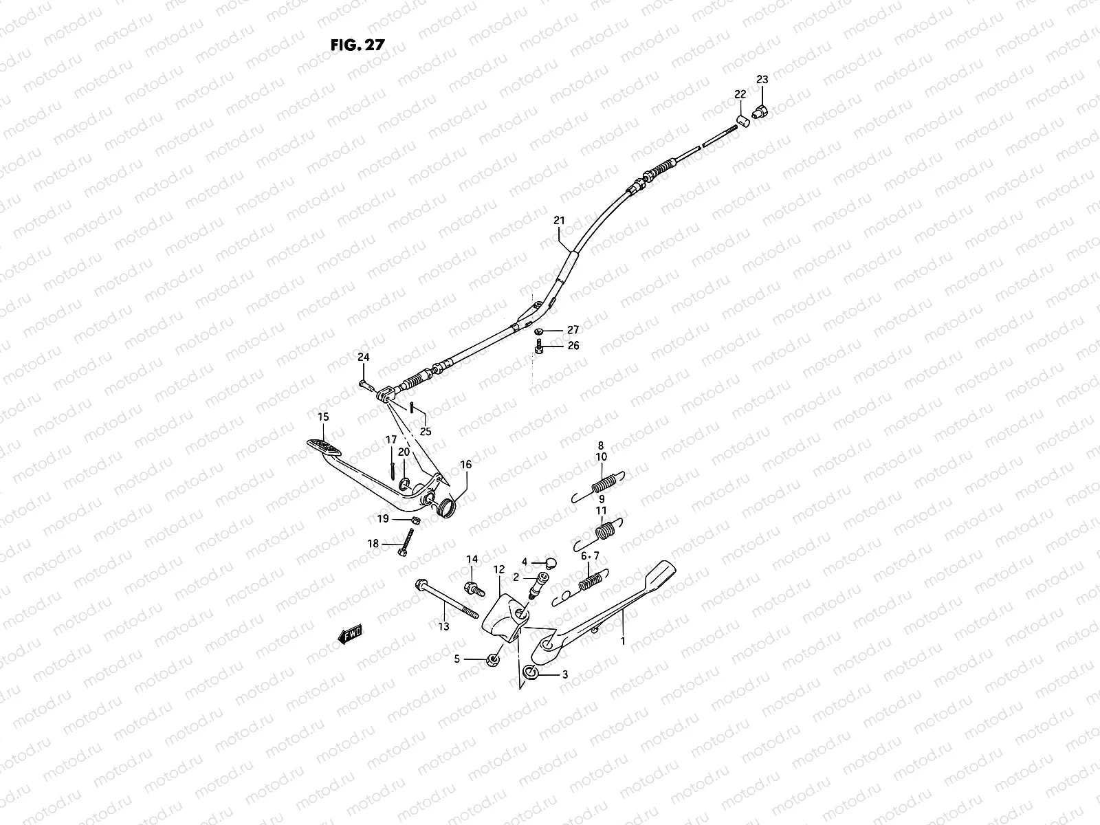 27 - PROP STAND - REAR BRAKE