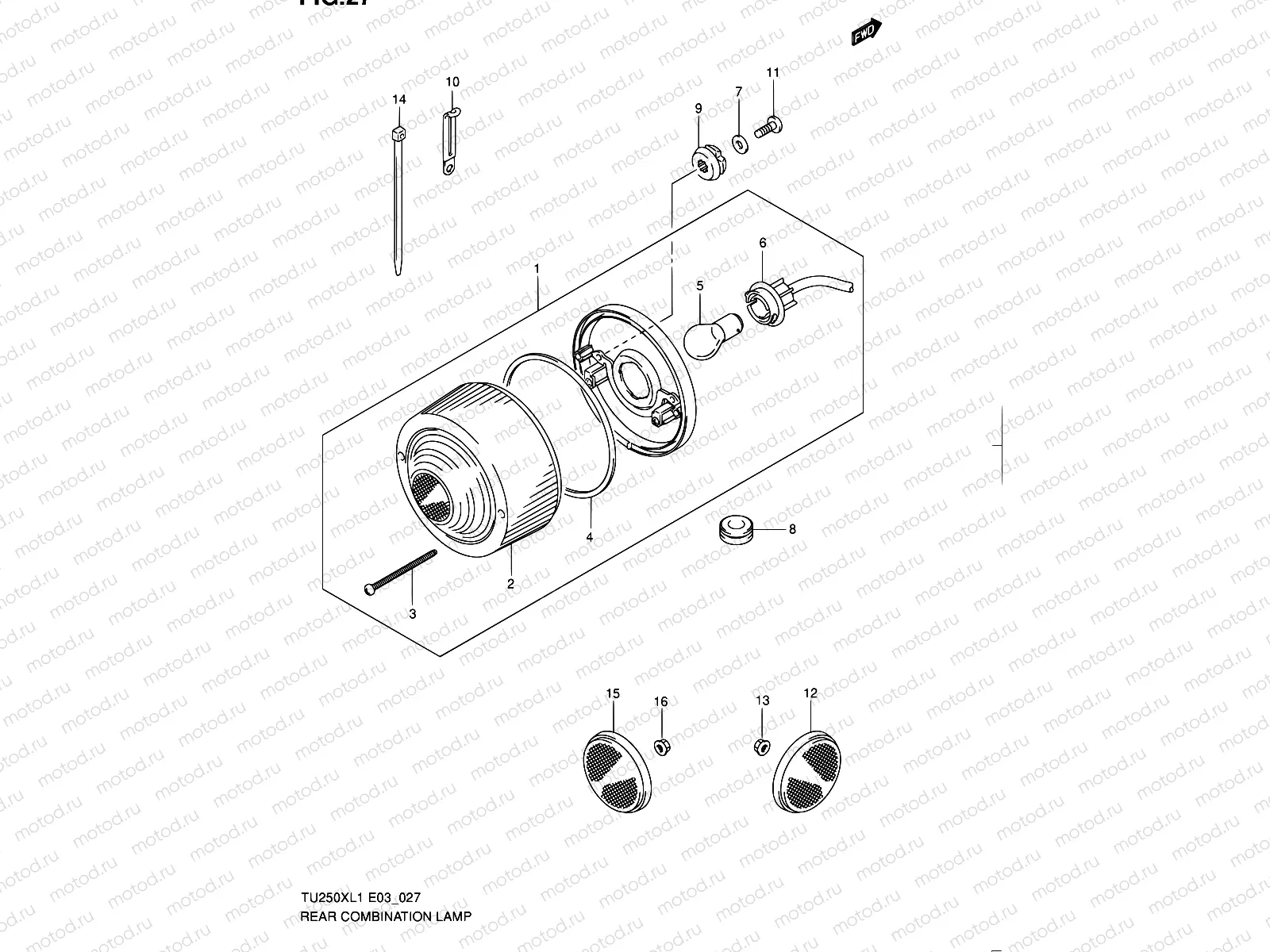 27 - REAR COMBINATION LAMP