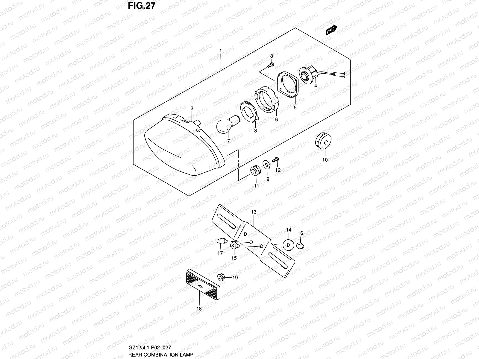 27 - REAR COMBINATION LAMP