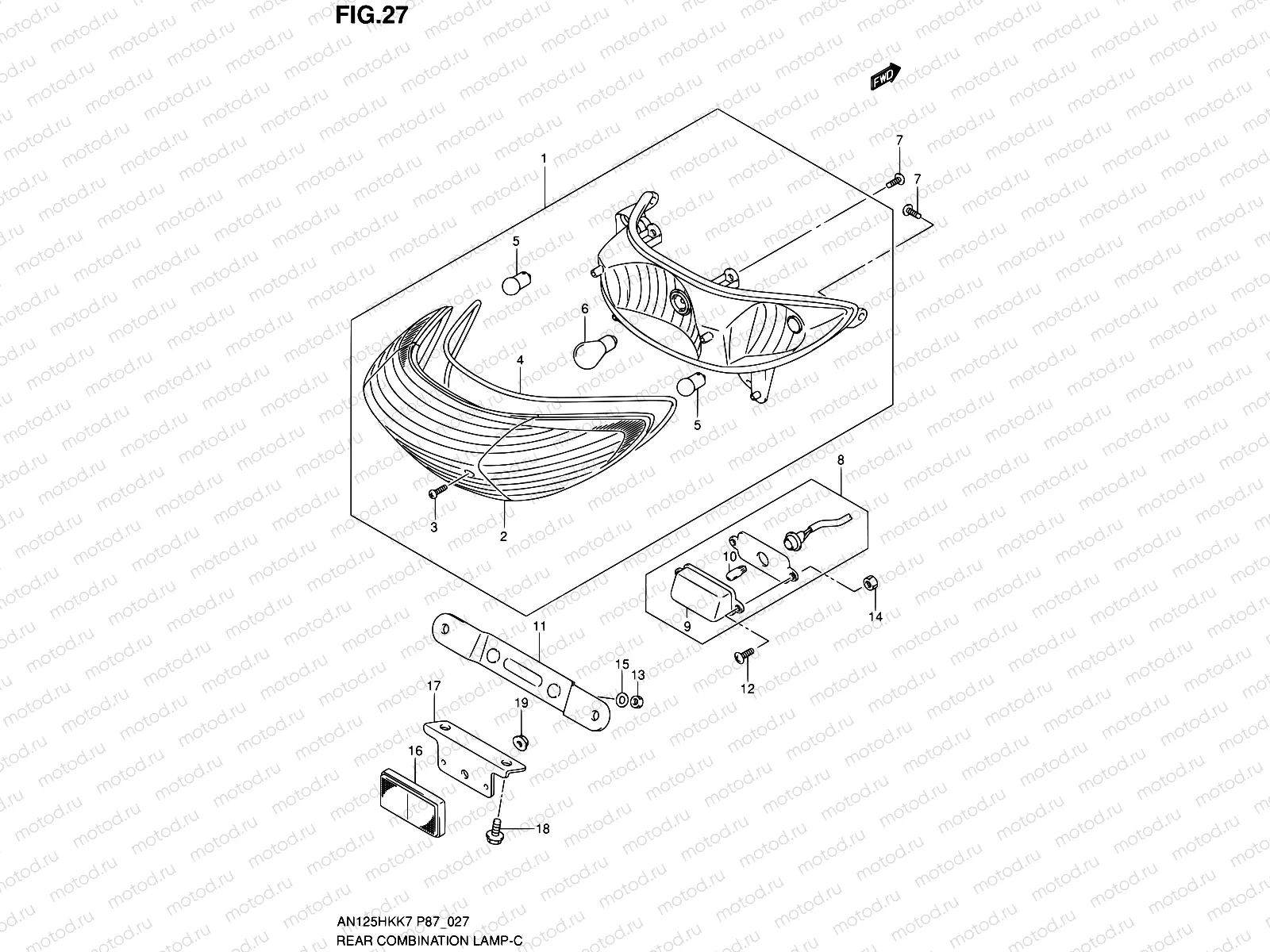 27 - REAR COMBINATION LAMP