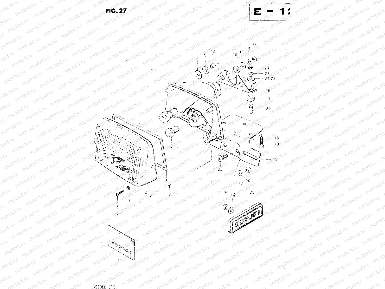 27 - REAR COMBINATION LAMP