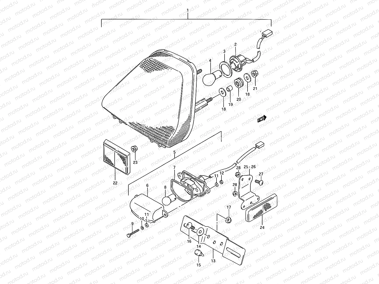 27 - REAR COMBINATION LAMP