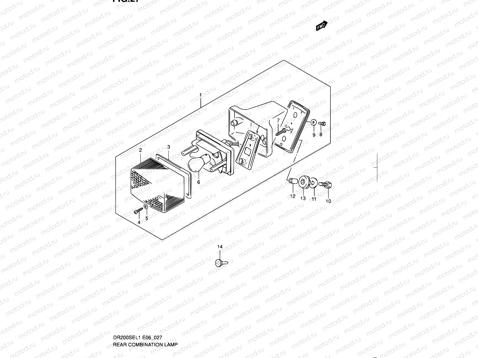 27 - REAR COMBINATION LAMP (DR200SEL1 E24)
