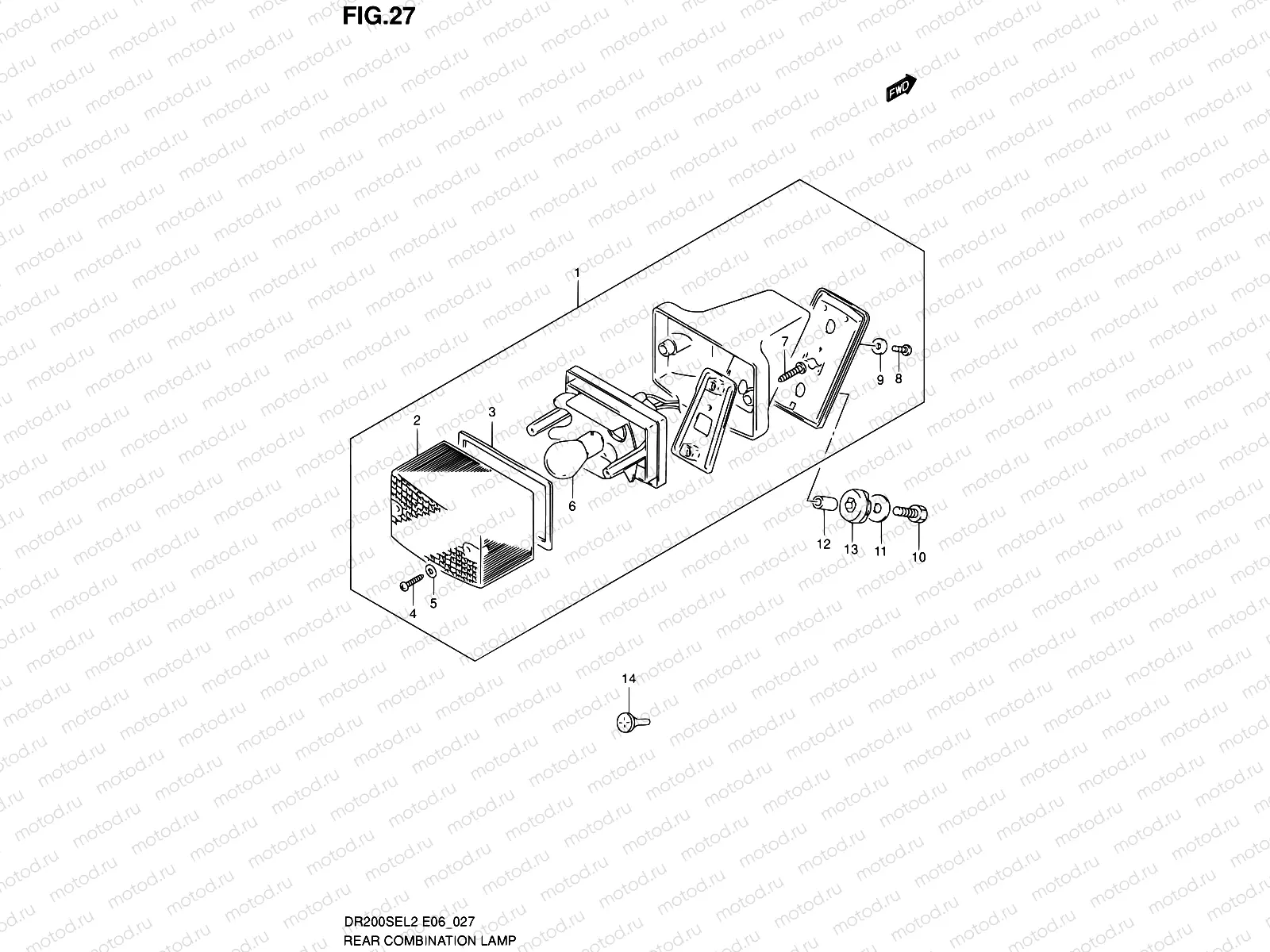 27 - REAR COMBINATION LAMP (DR200SEL2 E24)