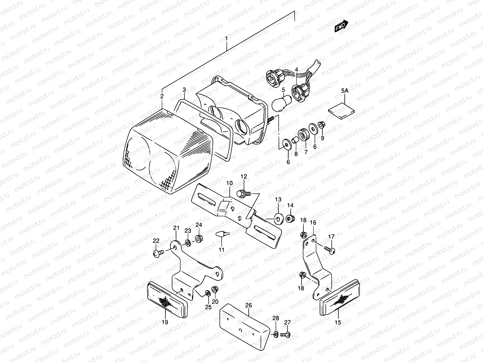 27 - REAR COMBINATION LAMP (MODEL K/L/M/N/P/R/S)
