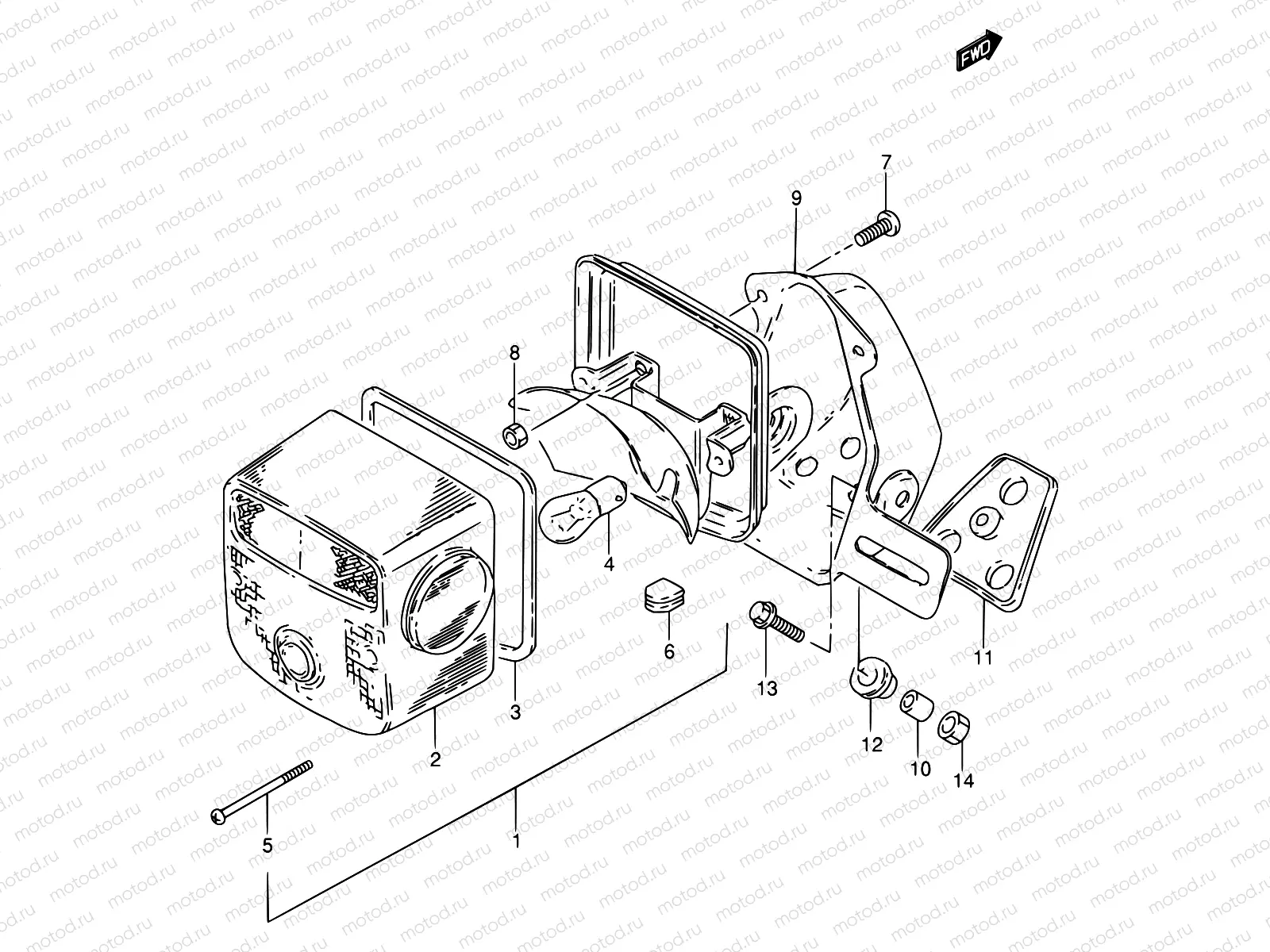 27 - REAR COMBINATION LAMP (MODEL T/W/X E22)