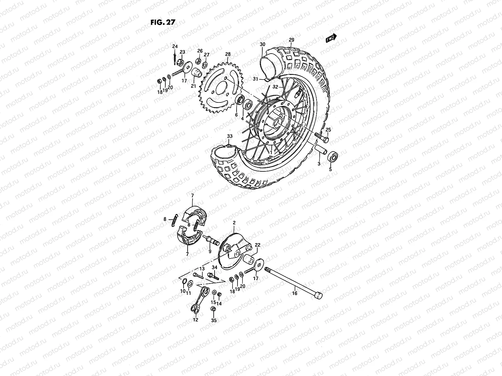 27 - REAR WHEEL
