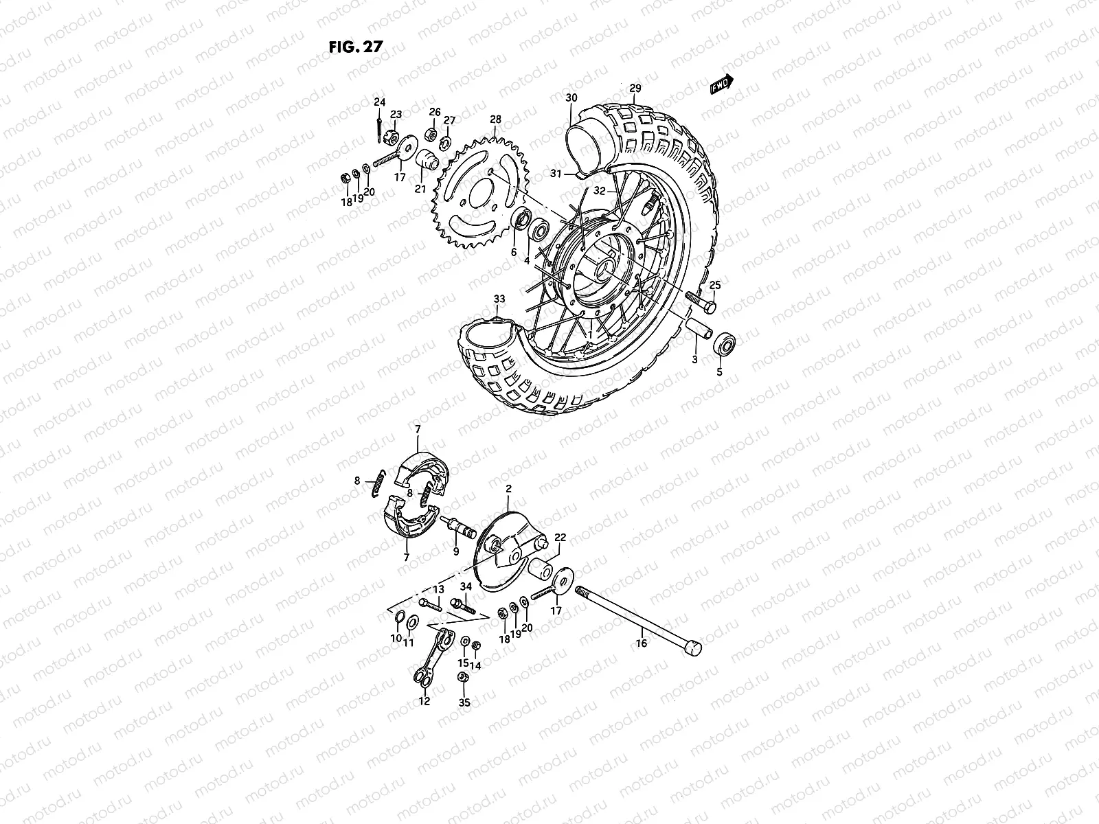 27 - REAR WHEEL