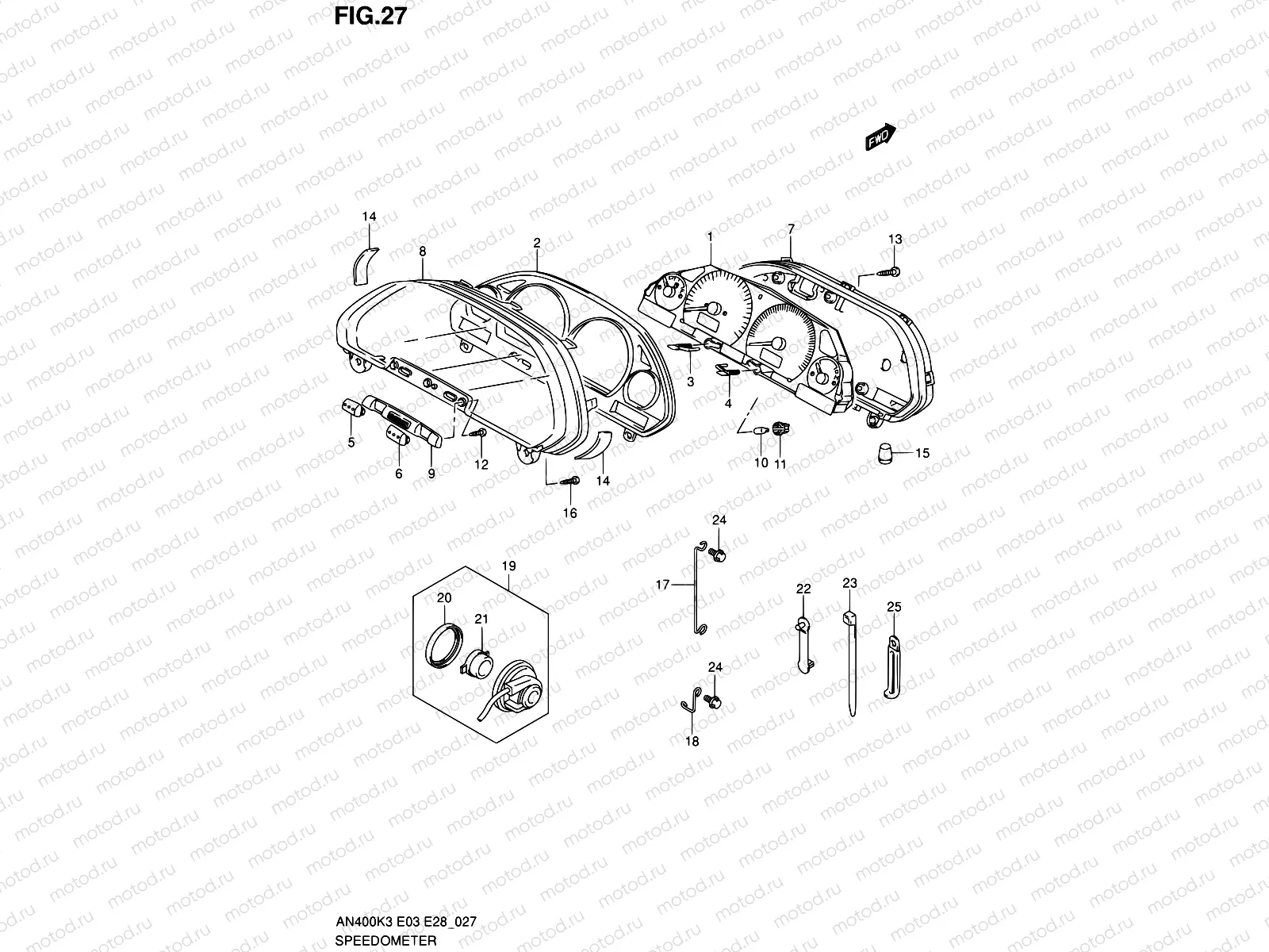 27 - SPEEDOMETER (AN400K3/K4/K5/K6)