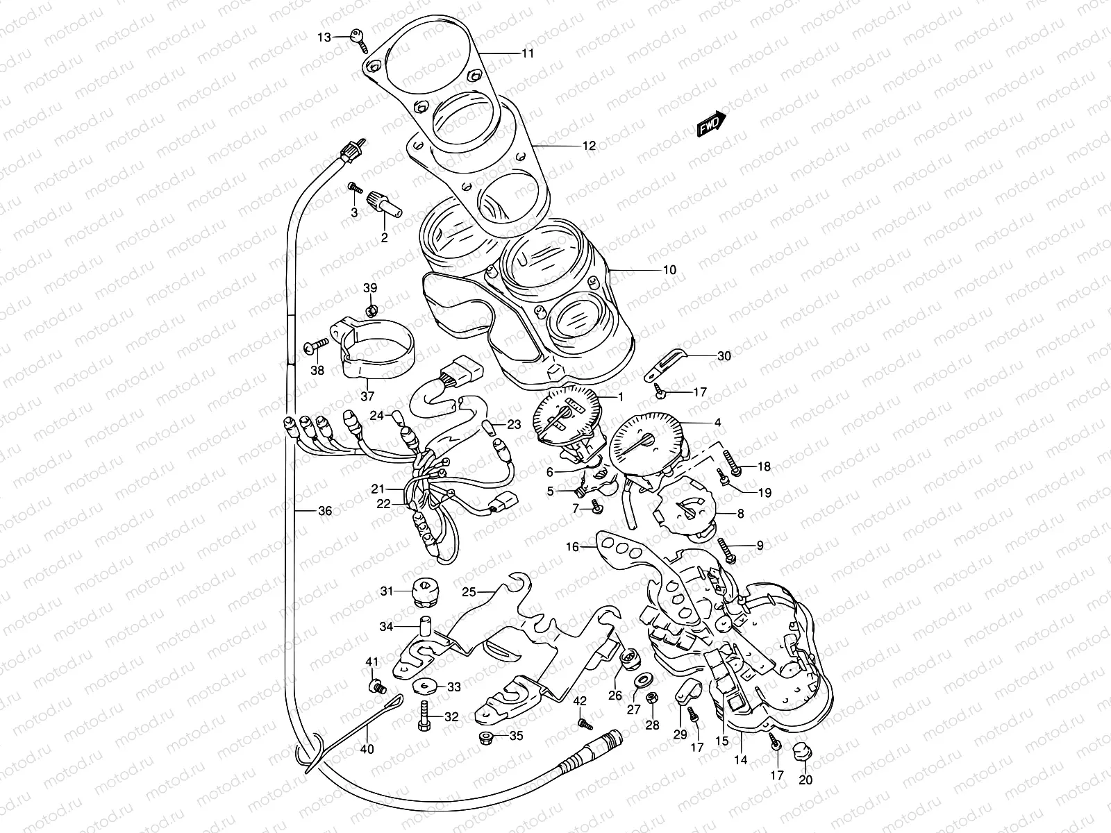 27 - SPEEDOMETER (MODEL P/R)