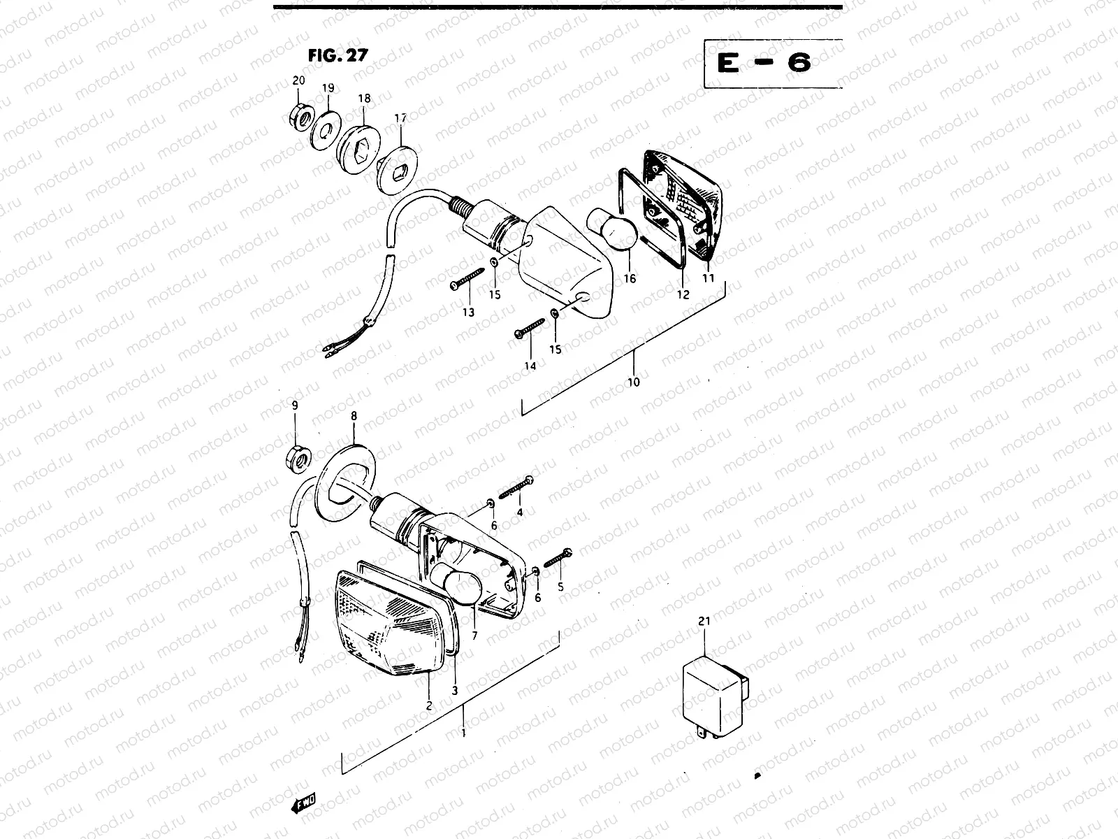 27 - TURN SIGNAL LAMP (E01,E24)