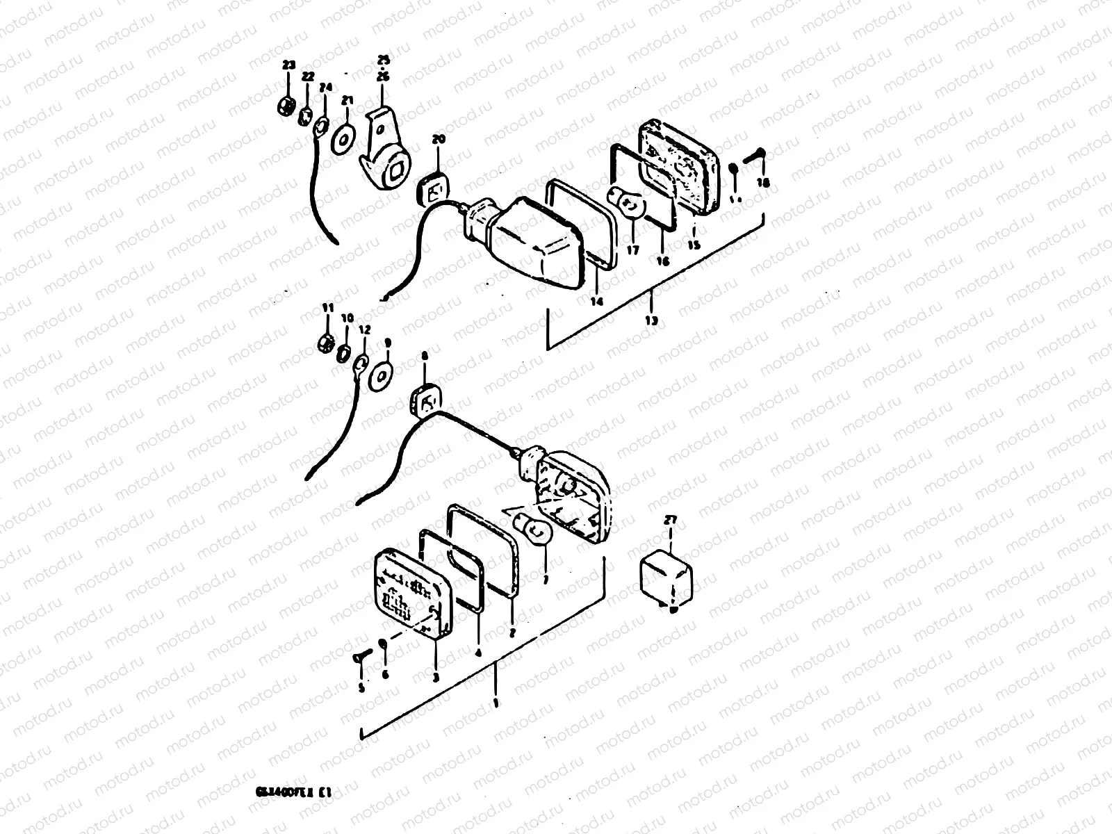 27 - TURN SIGNAL LAMP (E02, E04, E17, E34)