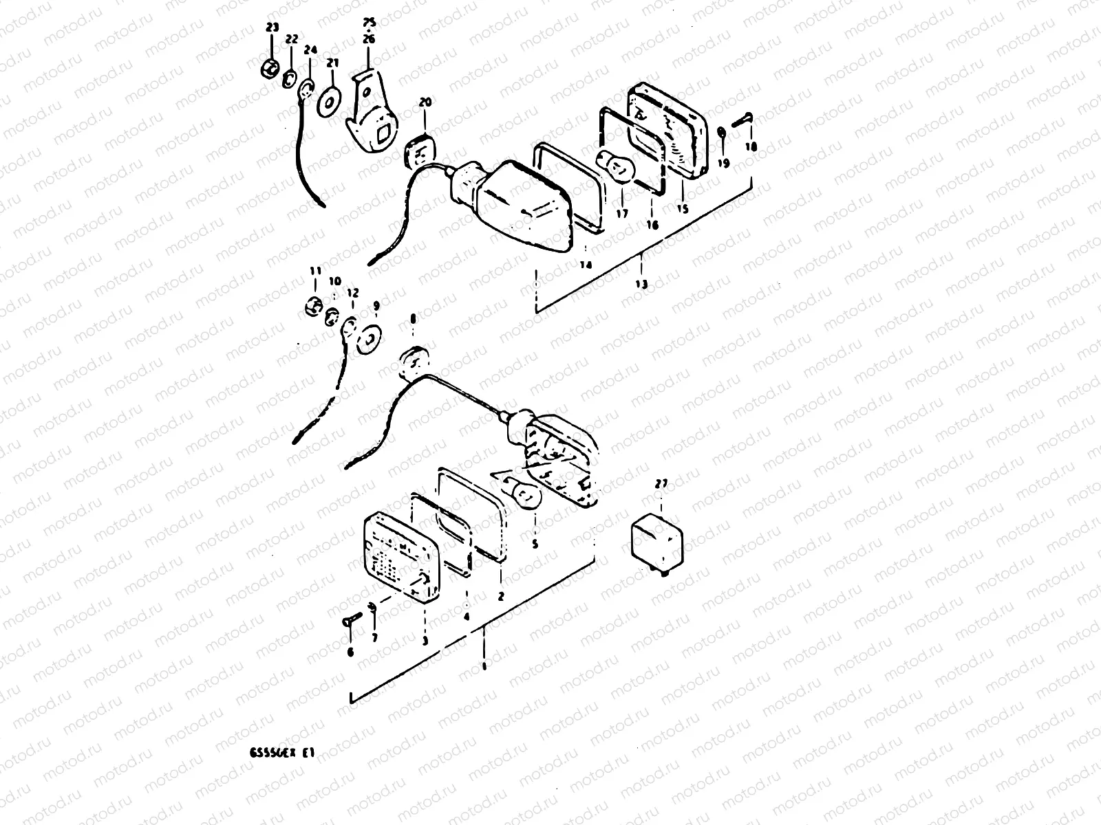 27 - TURN SIGNAL LAMP (E02, E04, E34)