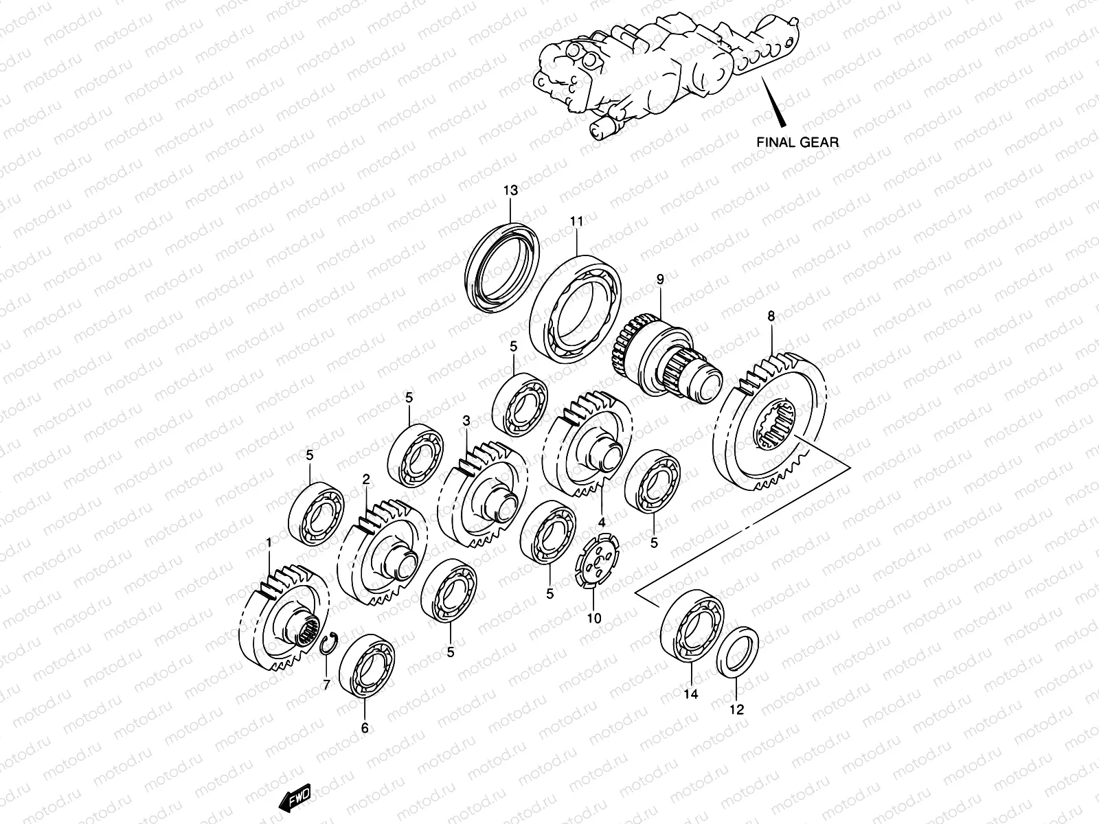 27A - FINAL GEAR (MODEL K5)