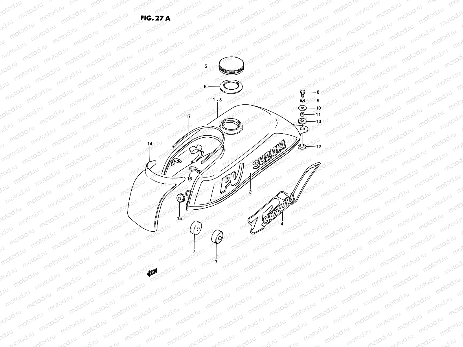 27A - FUEL TANK (MODEL L/M/R)