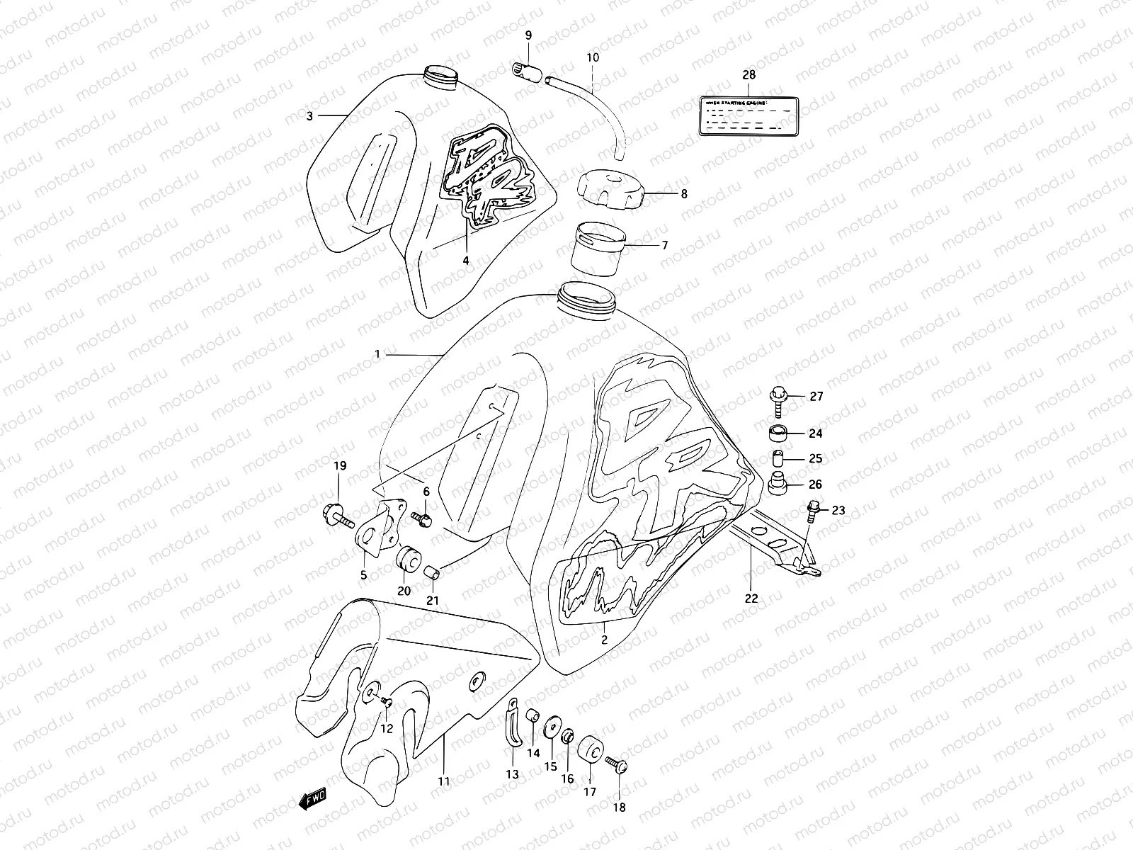 27A - FUEL TANK (MODEL N/P)
