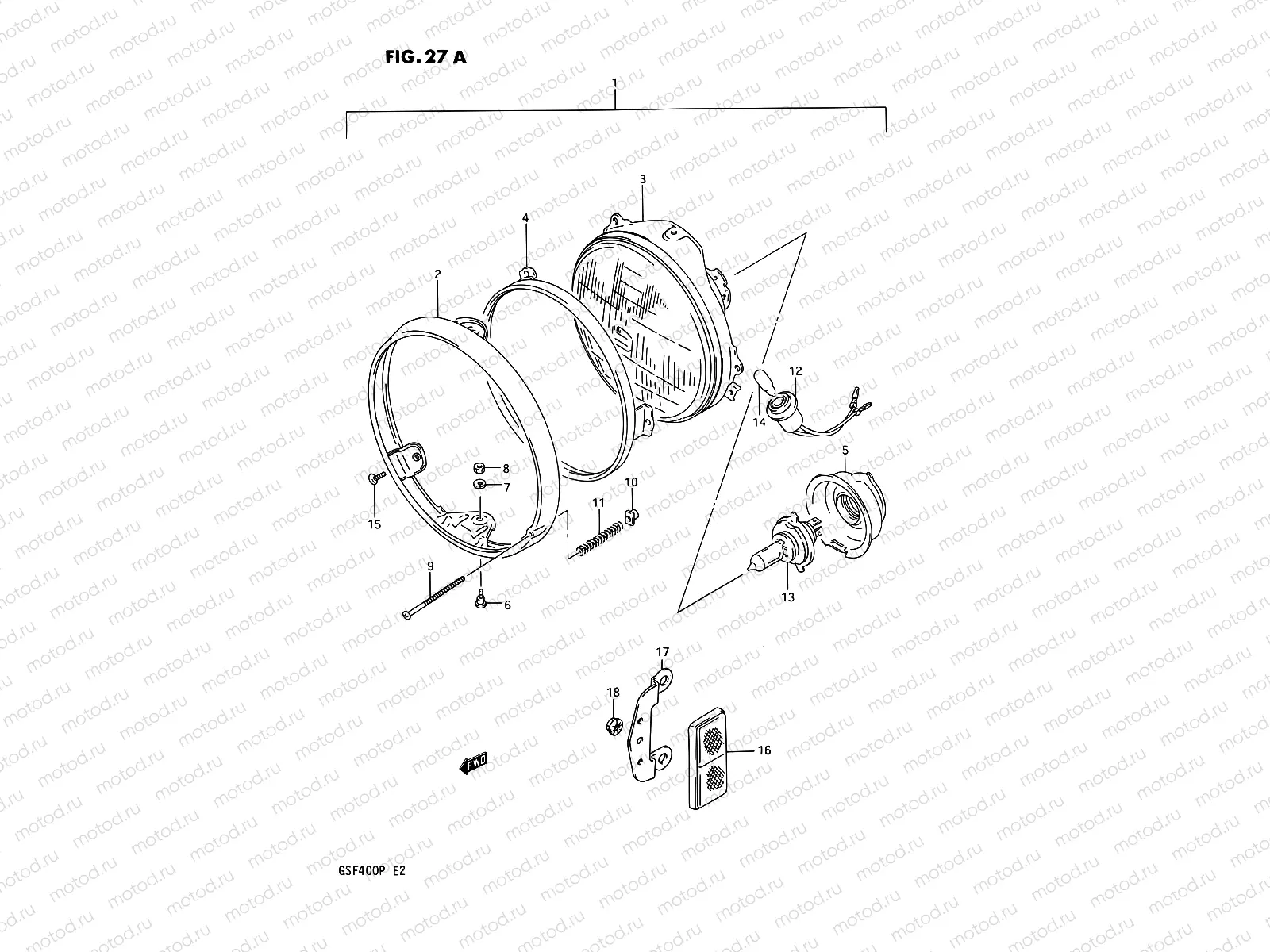 27A - HEADLAMP (MODEL P)