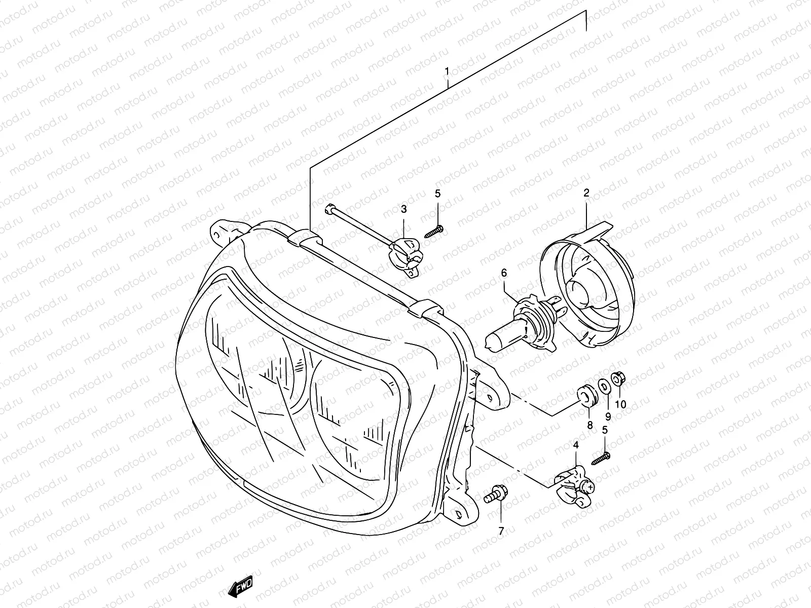27A - HEADLAMP (MODEL P/R)