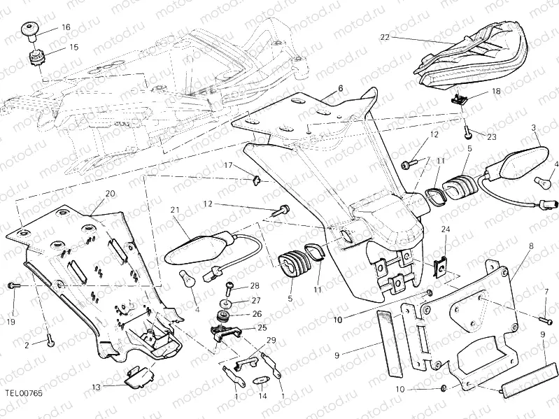 27A - NUMBER PLATE HOLDER - TAIL LIGHT (2) » LIGHTING SYSTEM