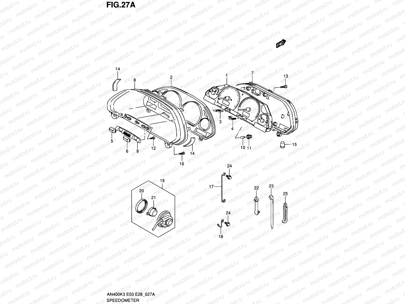 27A - SPEEDOMETER (AN400SK5/SK6)