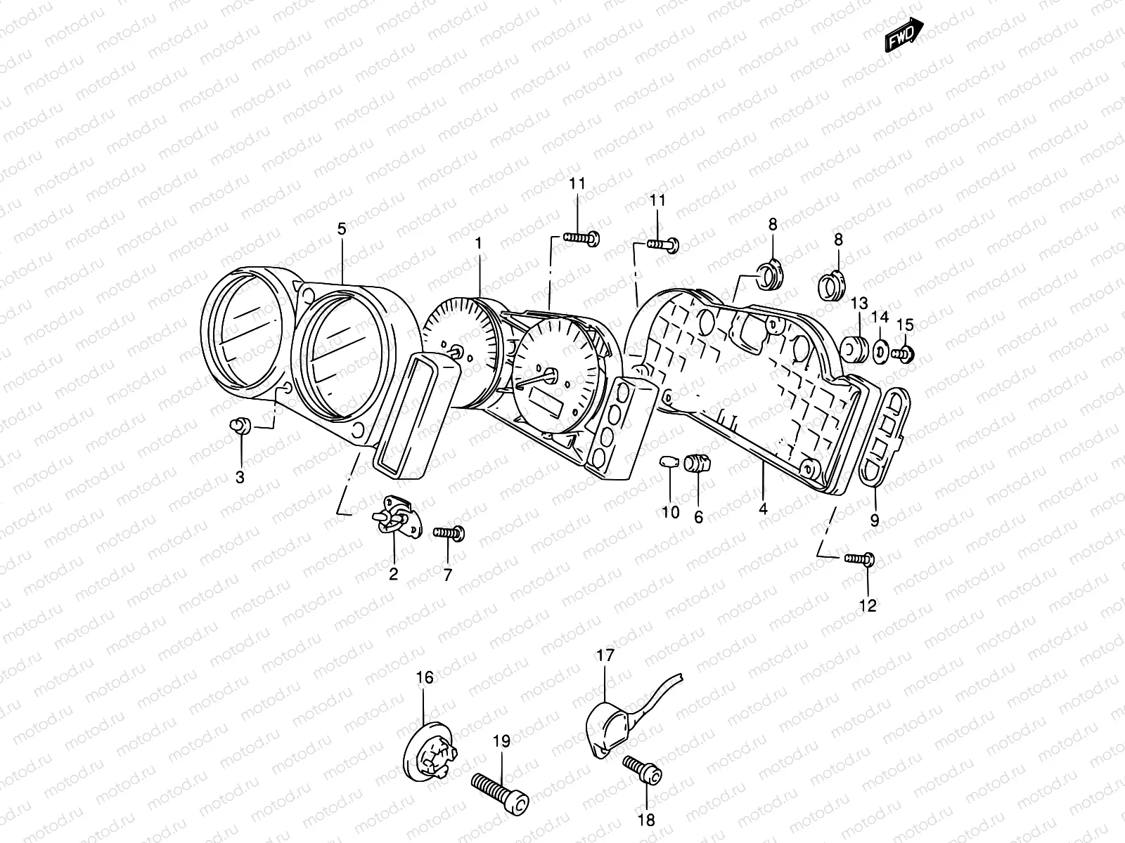 27A - SPEEDOMETER (MODEL W/X)