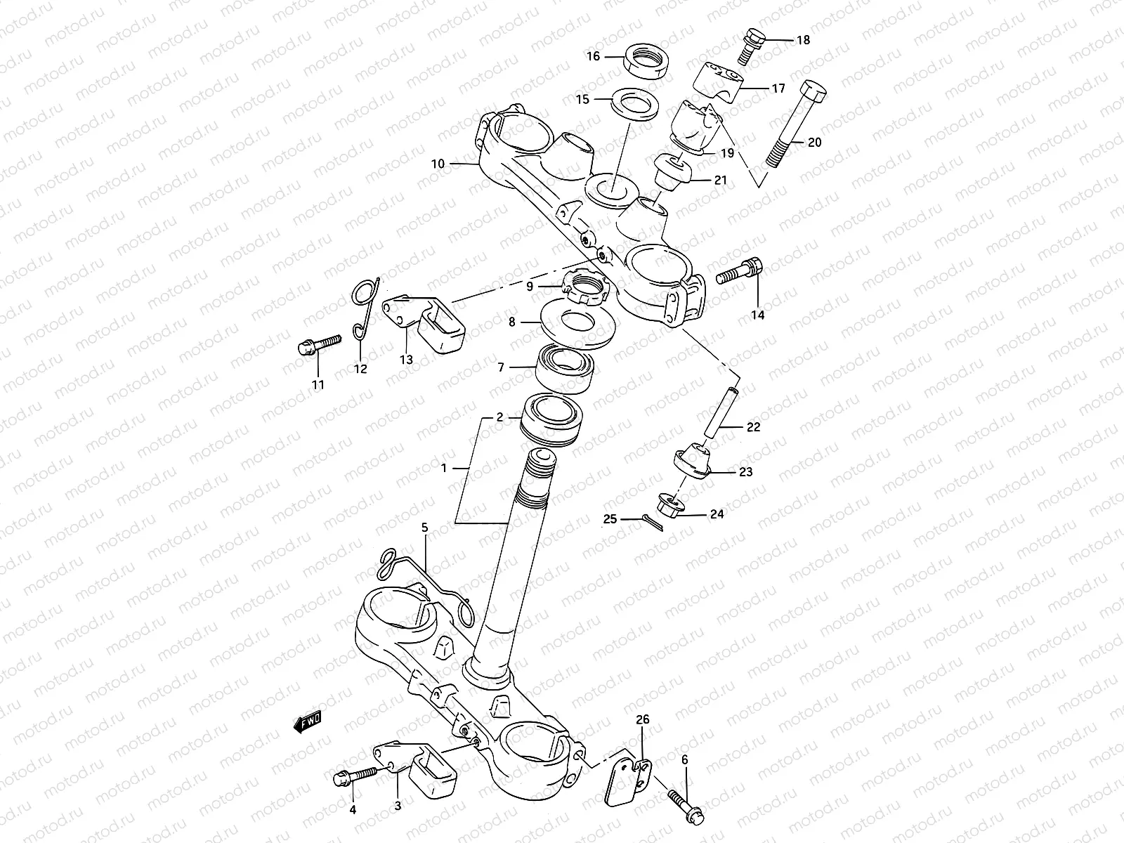 27A - STEERING STEM (MODEL M/N)