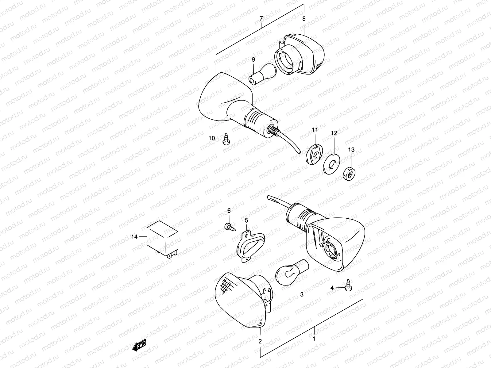 27A - TURNSIGNAL LAMP (SV650SX/SUX/SY/SUY/SK1/SUK1/SK2/SUK2)