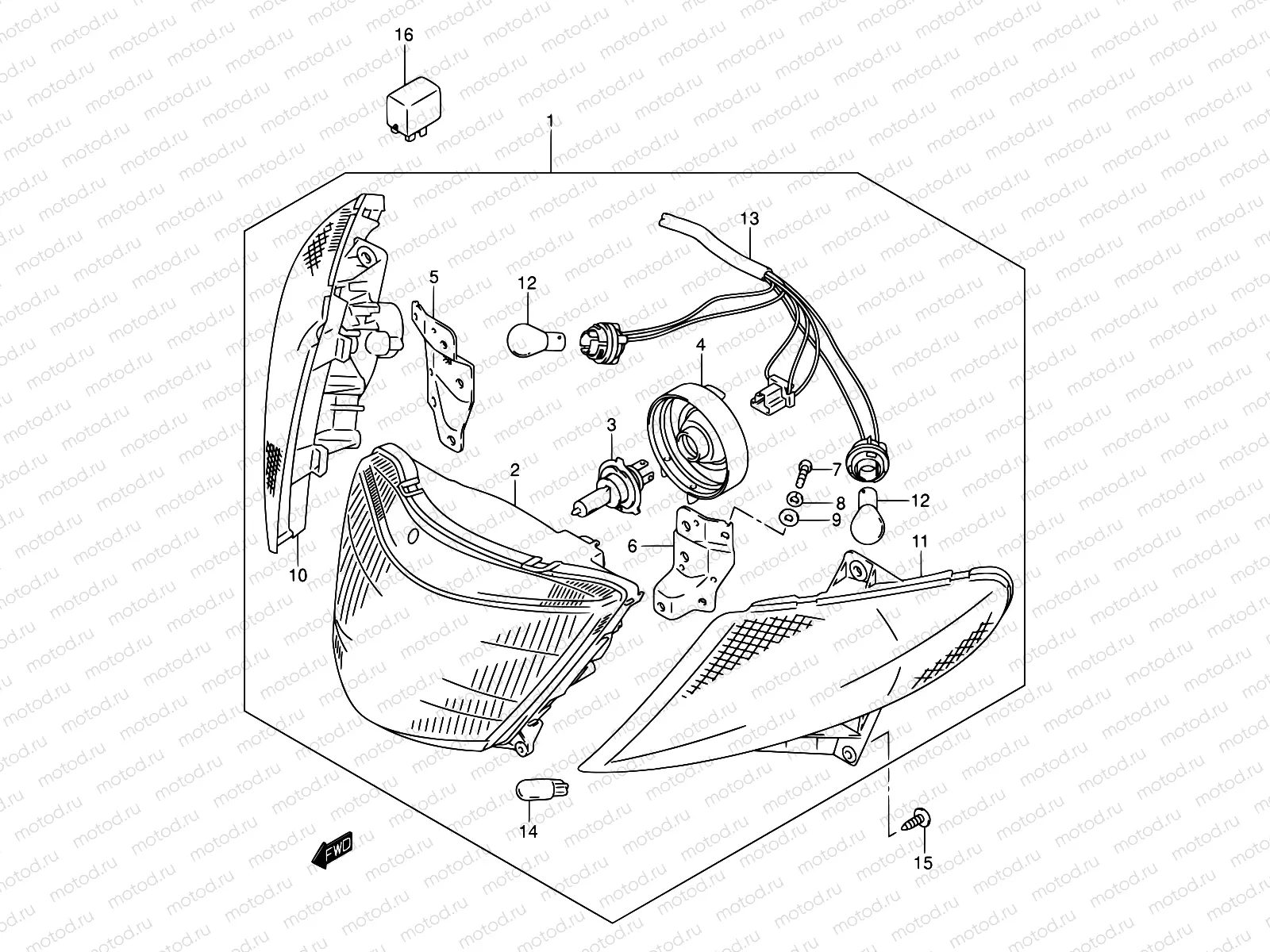 27B - FRONT COMBINATION LAMP (MODEL K1/K2)