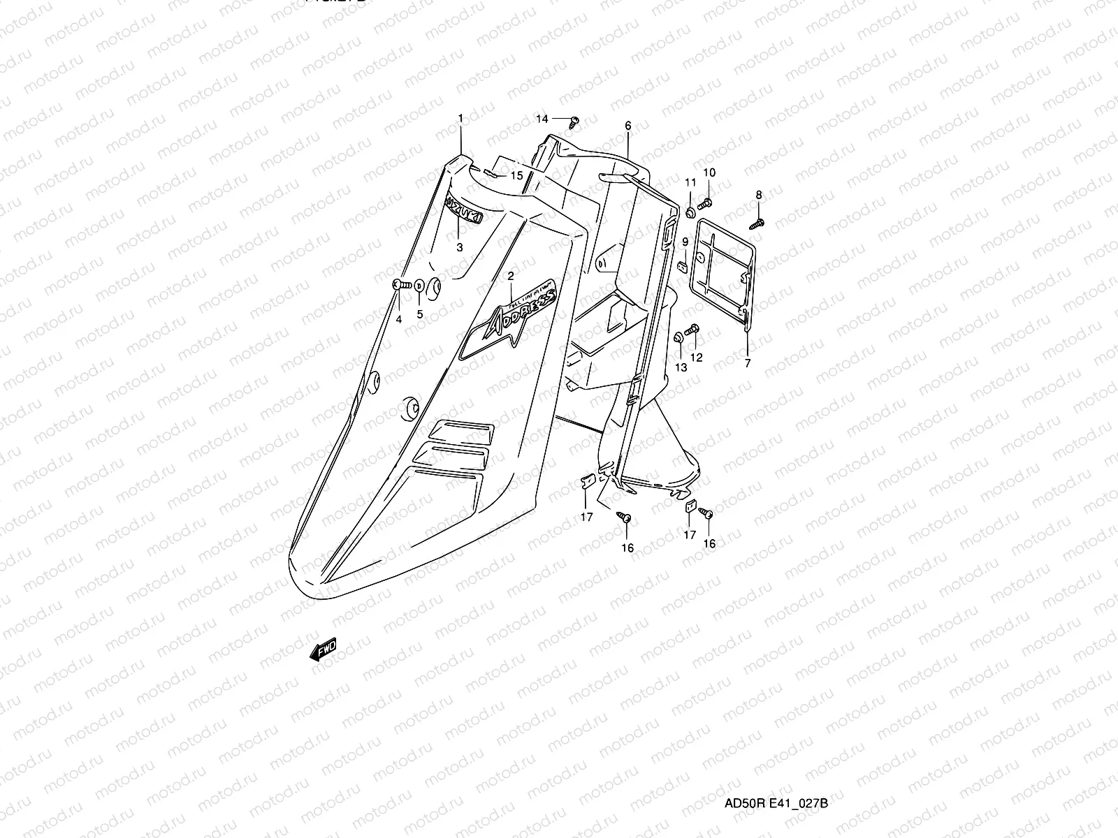 27B - FRONT LEG SHIELD (MODEL M E41,P09,E94)