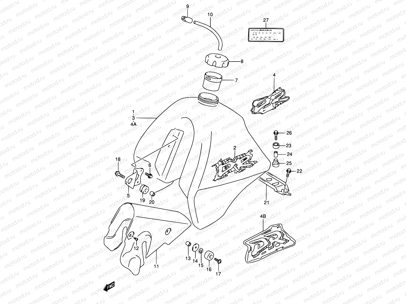 27B - FUEL TANK (MODEL R/S/T)