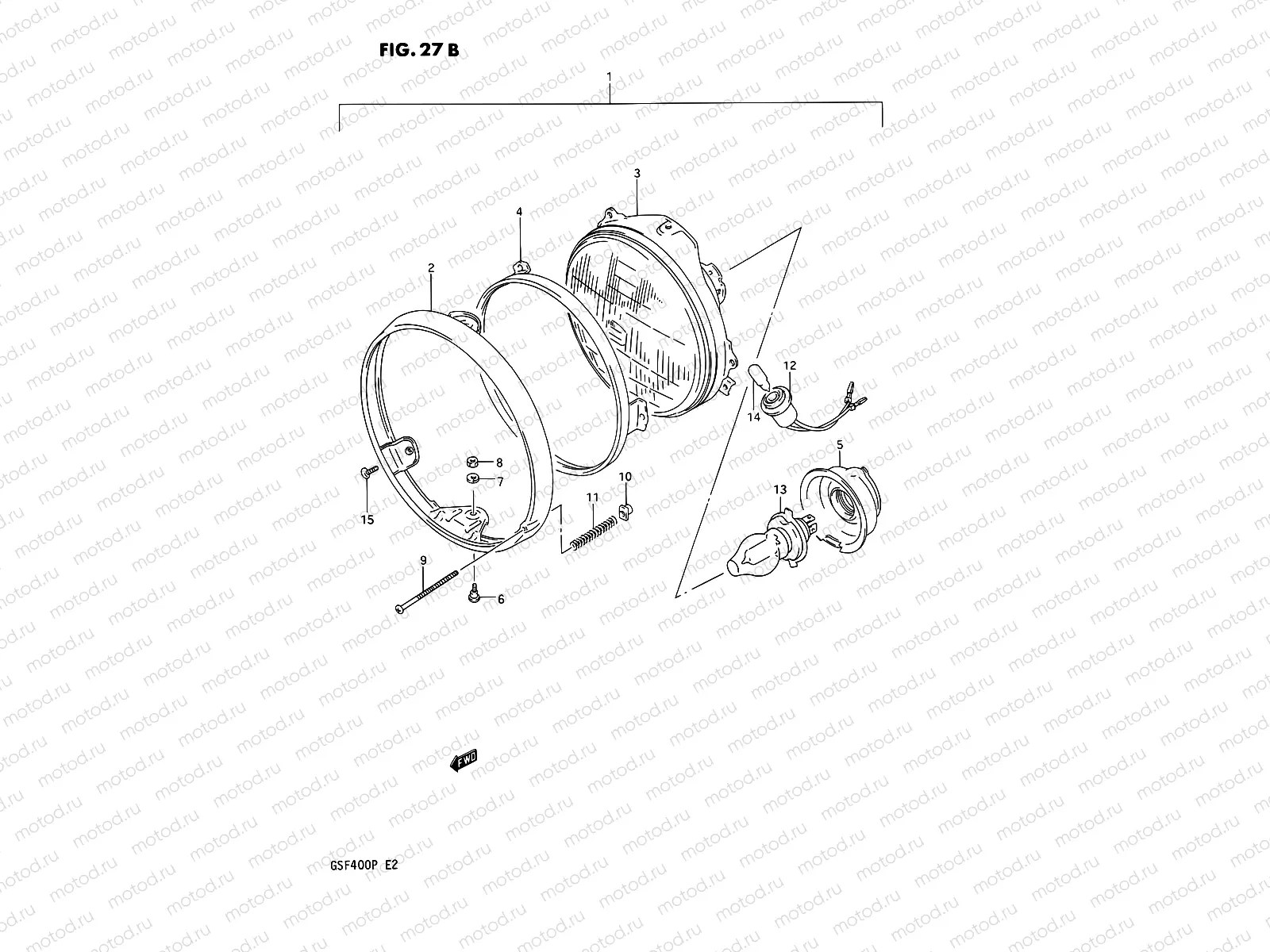 27B - HEADLAMP (MODEL P E04,E16,E21,E22,E25,E34,E53)