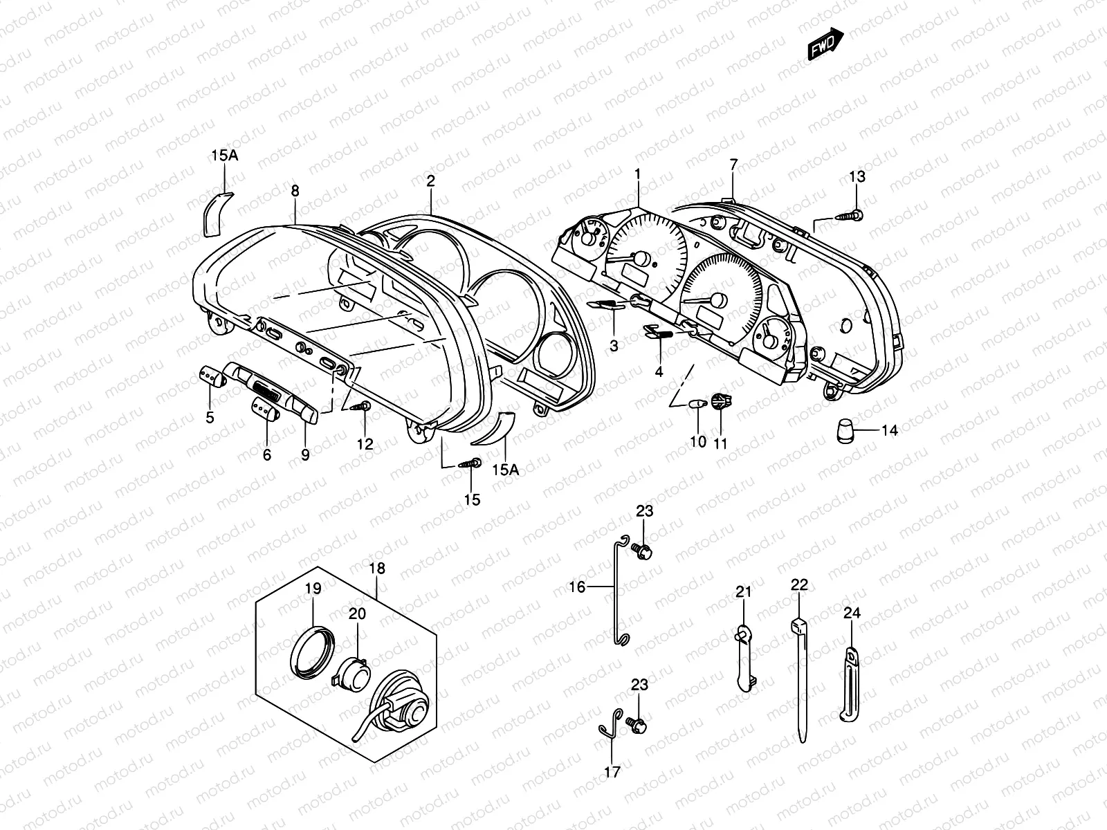27B - SPEEDOMETER (MODEL K5/K6 E02,E19,E38,IMOBI)
