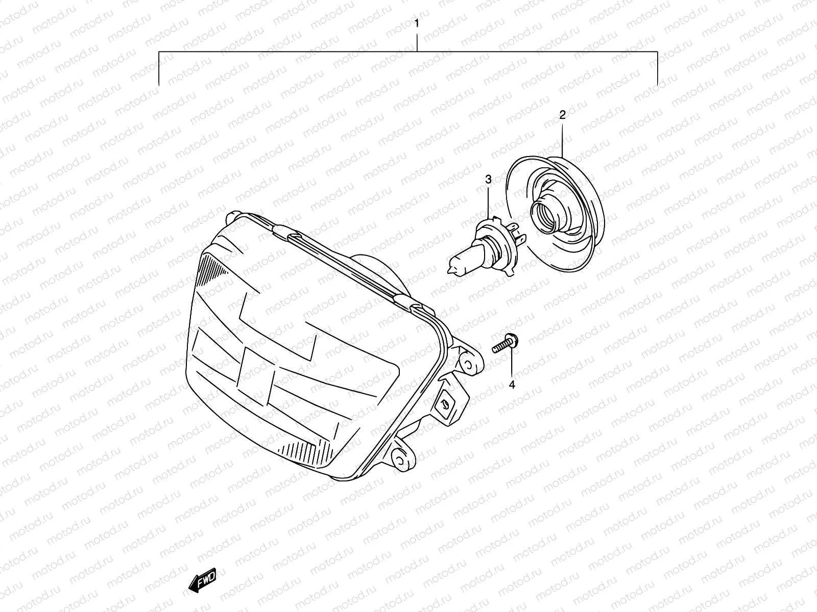 27C - HEADLAMP (GSF600ST/SV/SW/SX E24)