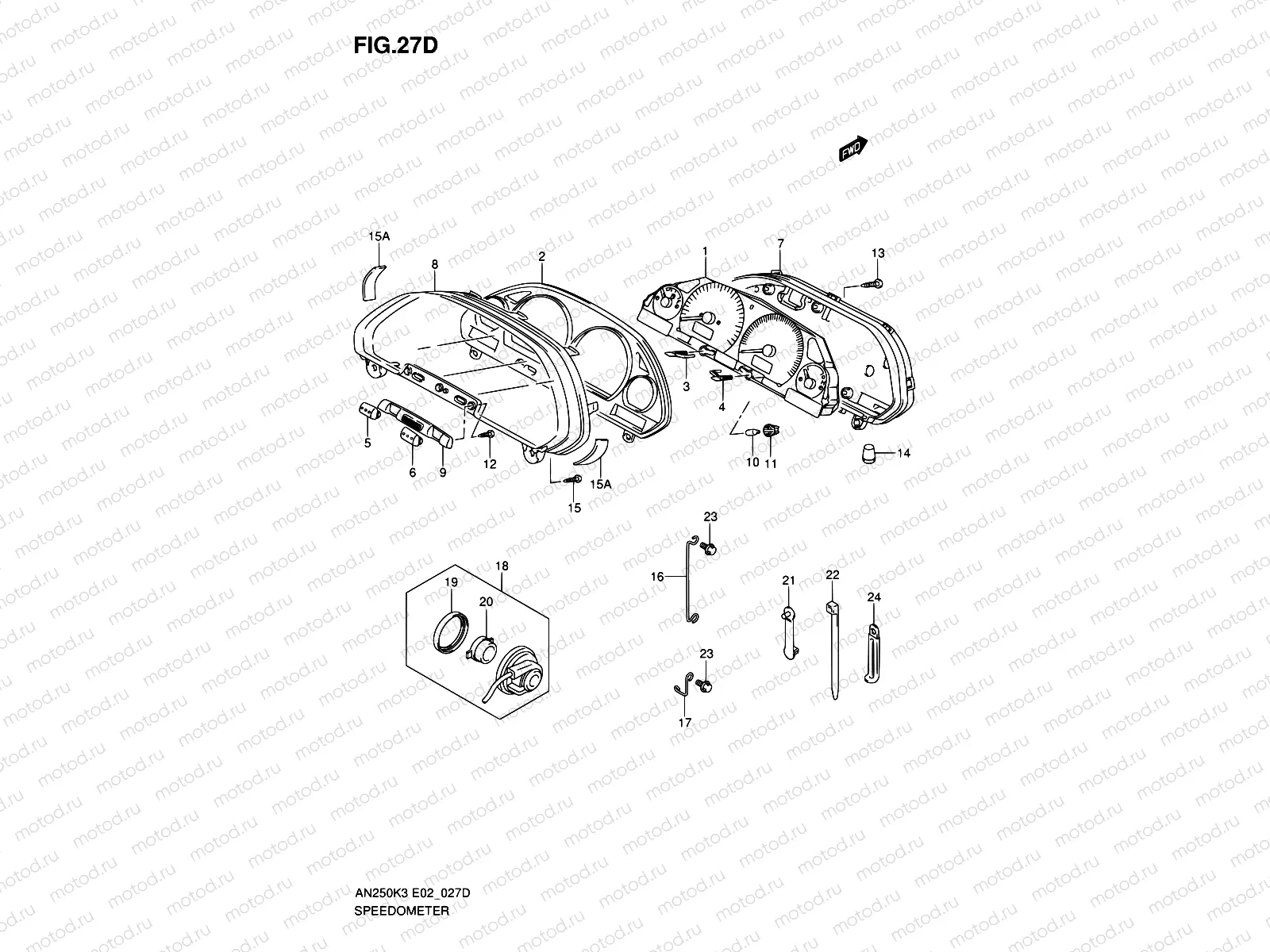 27D - SPEEDOMETER (MODEL K6 E71)