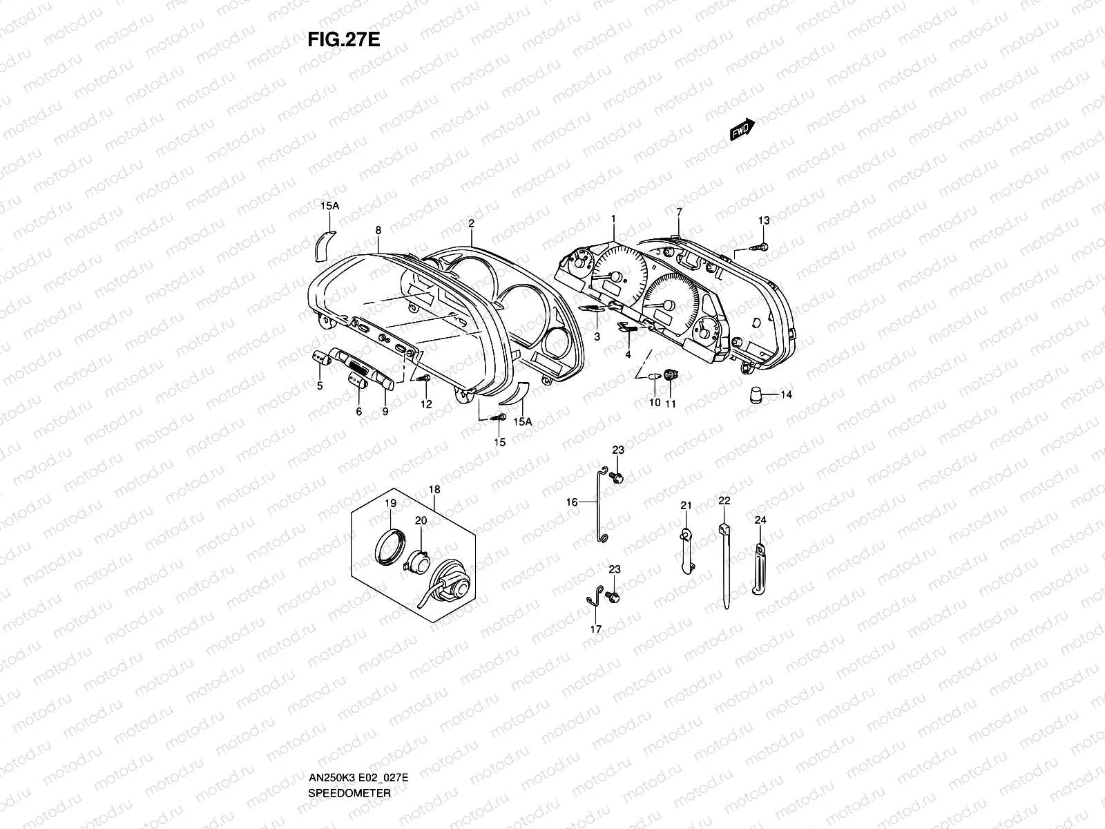 27E - SPEEDOMETER (MODEL K6 E24,IMOBI)